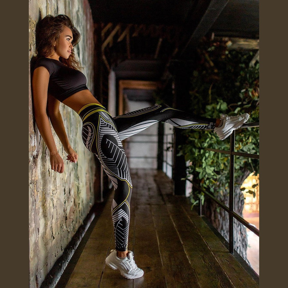 Hip- & Butt-Lifting Printed Leggings – Ansicht 4 – VYROX