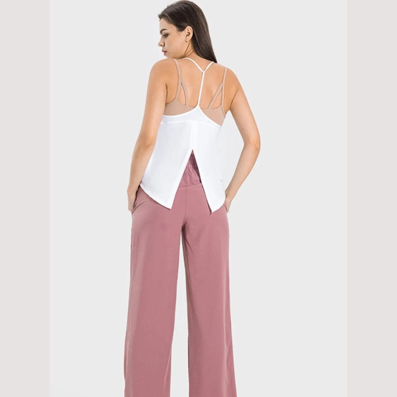 Slit Spaghetti Strap Active Cami – Ansicht 12 – VYROX