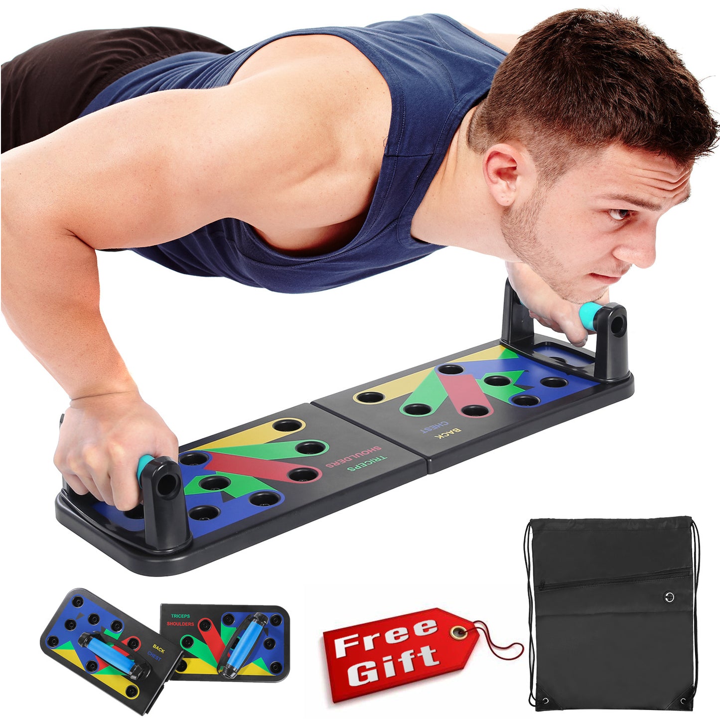 Faltbares Multifunktions-Liegestützbrett – VYROX Fitnesswear