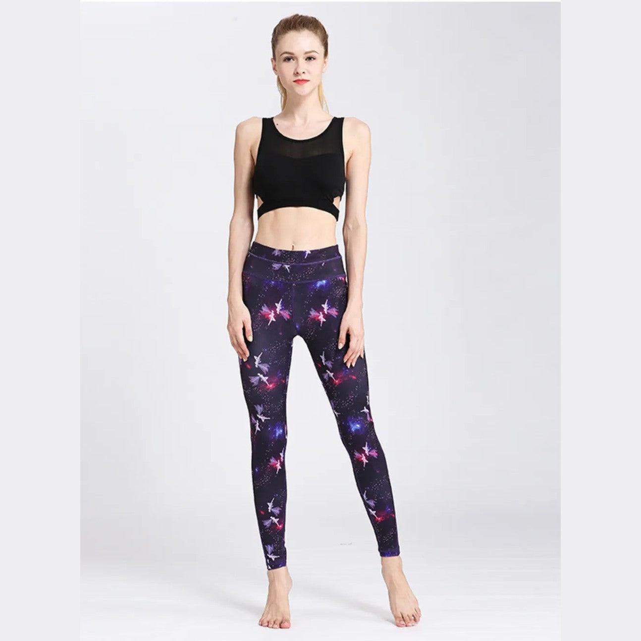 Bedruckte, hochgeschnittene Sportleggings – Ansicht 11 – VYROX