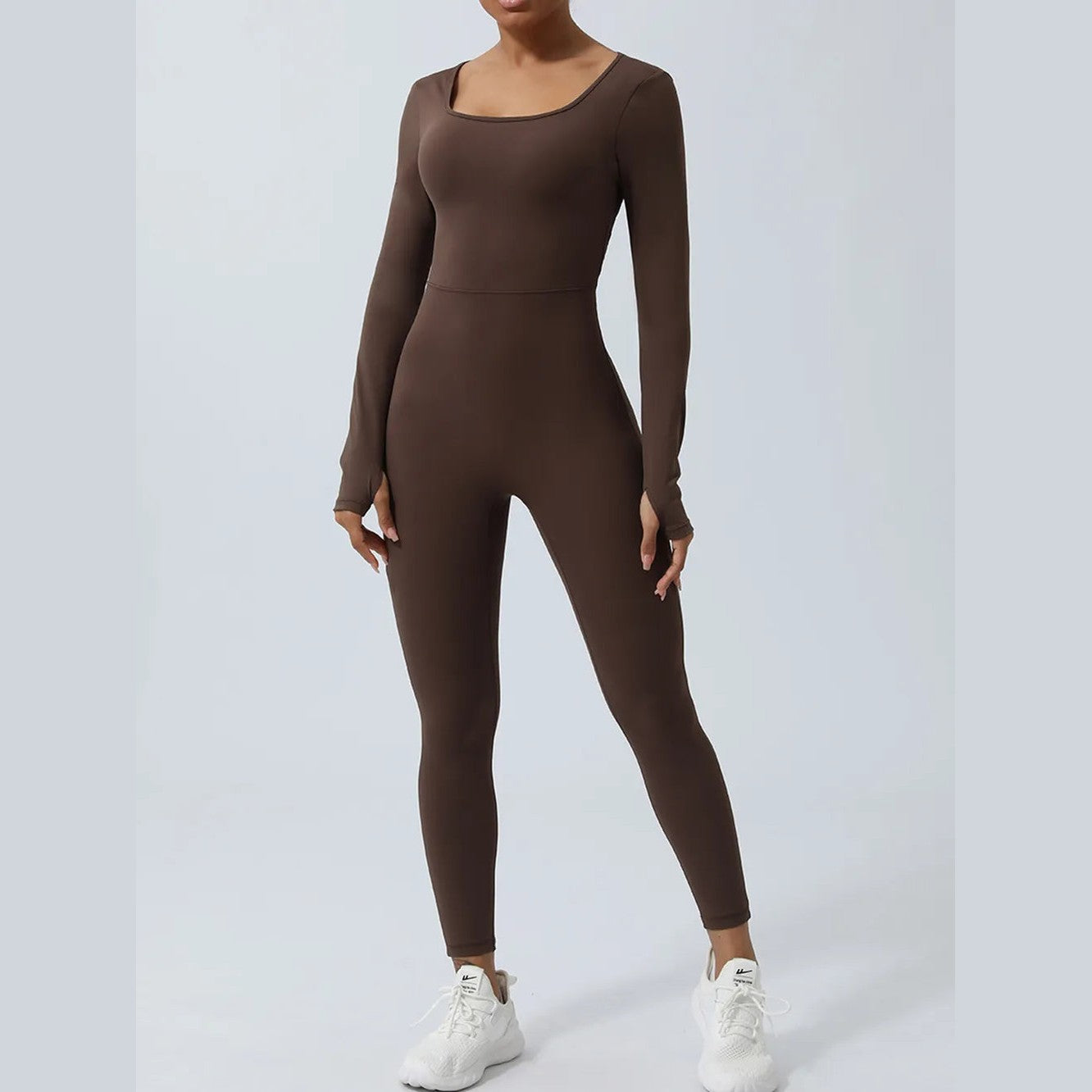 Rückenfreier Langarm-Jumpsuit – Ansicht 5 – VYROX