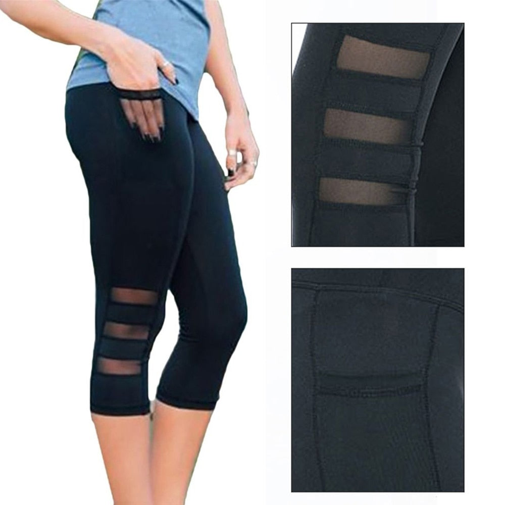 Calf-Length High-Waist Sport Leggings Detailansicht – VYROX