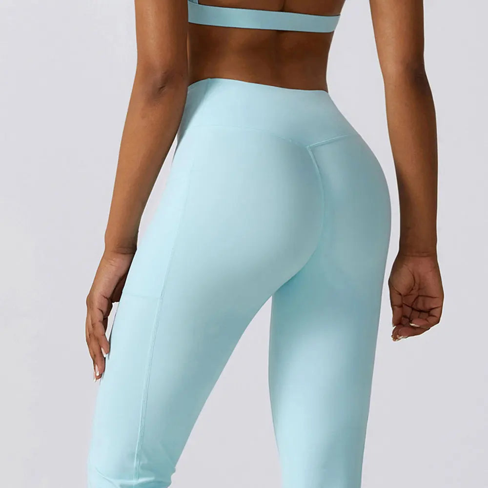 Stretch Fitness Flared Leggings Detailansicht – VYROX