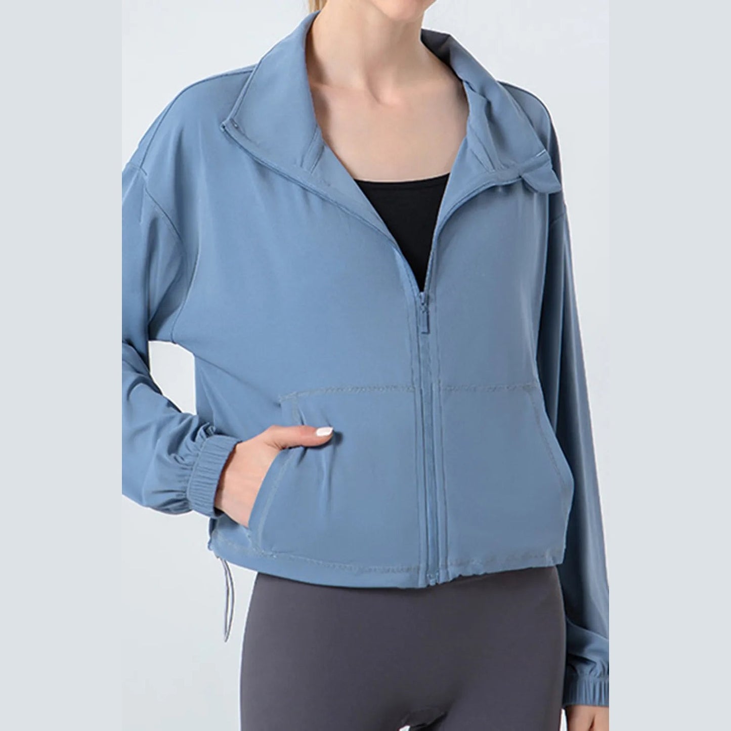 Zip-Up Active Jacket mit Kordelzug – Ansicht 7 – VYROX