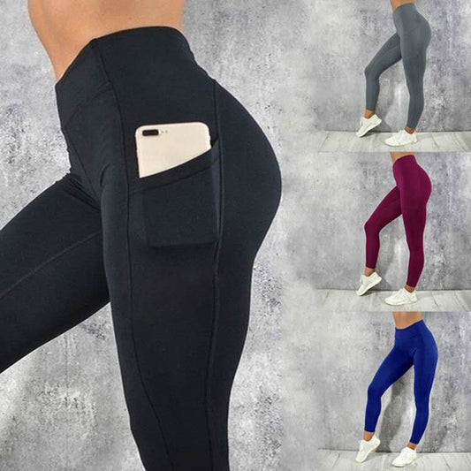 High-Waist Sport-Leggings mit Seitentaschen – VYROX Fitnesswear