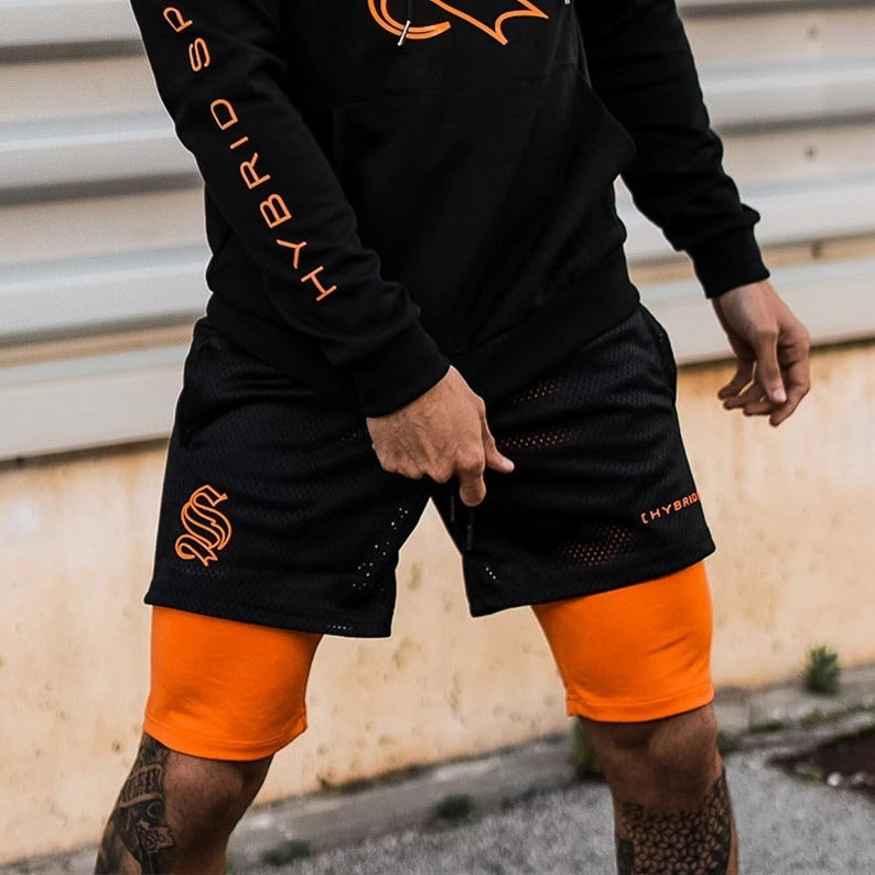 Doppel-Layer Sportshorts für Herren Detailansicht – VYROX