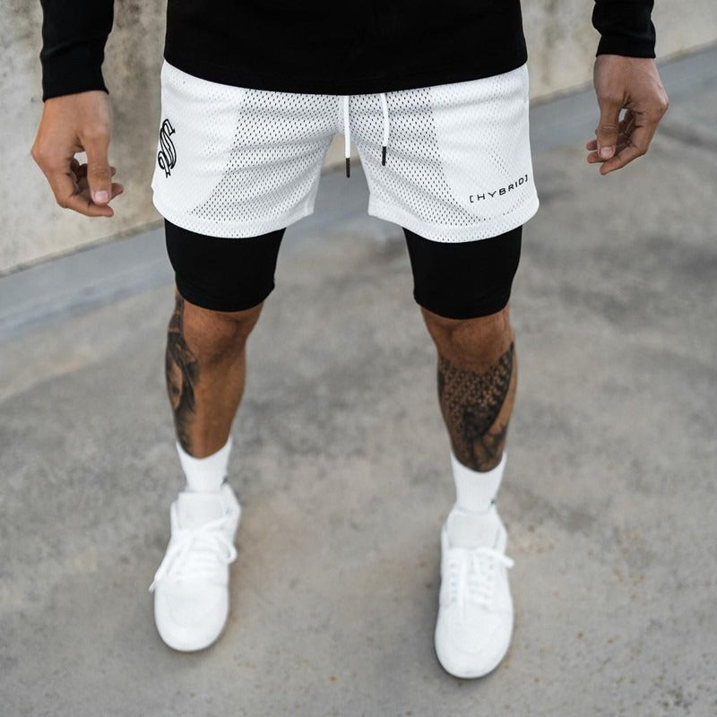 Doppel-Layer Sportshorts für Herren