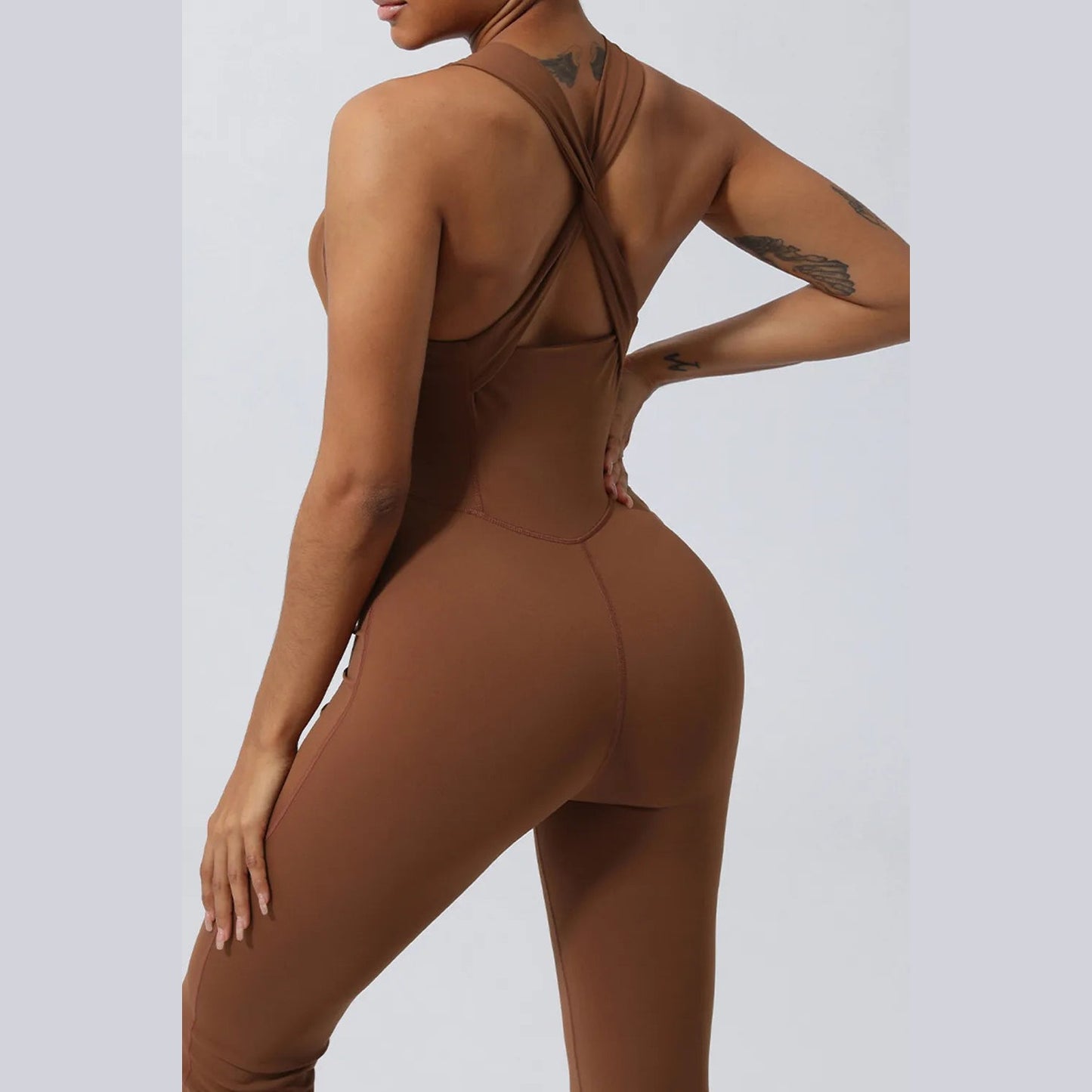 Ärmelloser Jumpsuit mit gekreuzten Trägern – Ansicht 13 – VYROX