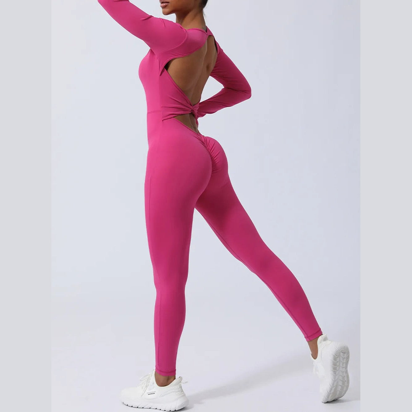 Rückenfreier Langarm-Jumpsuit – Ansicht 15 – VYROX