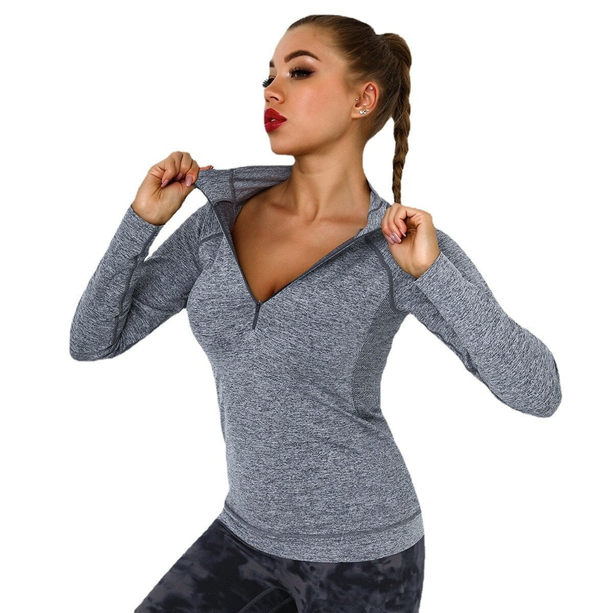 Running Sports Top mit Reißverschluss-Tasche – Ansicht 4 – VYROX