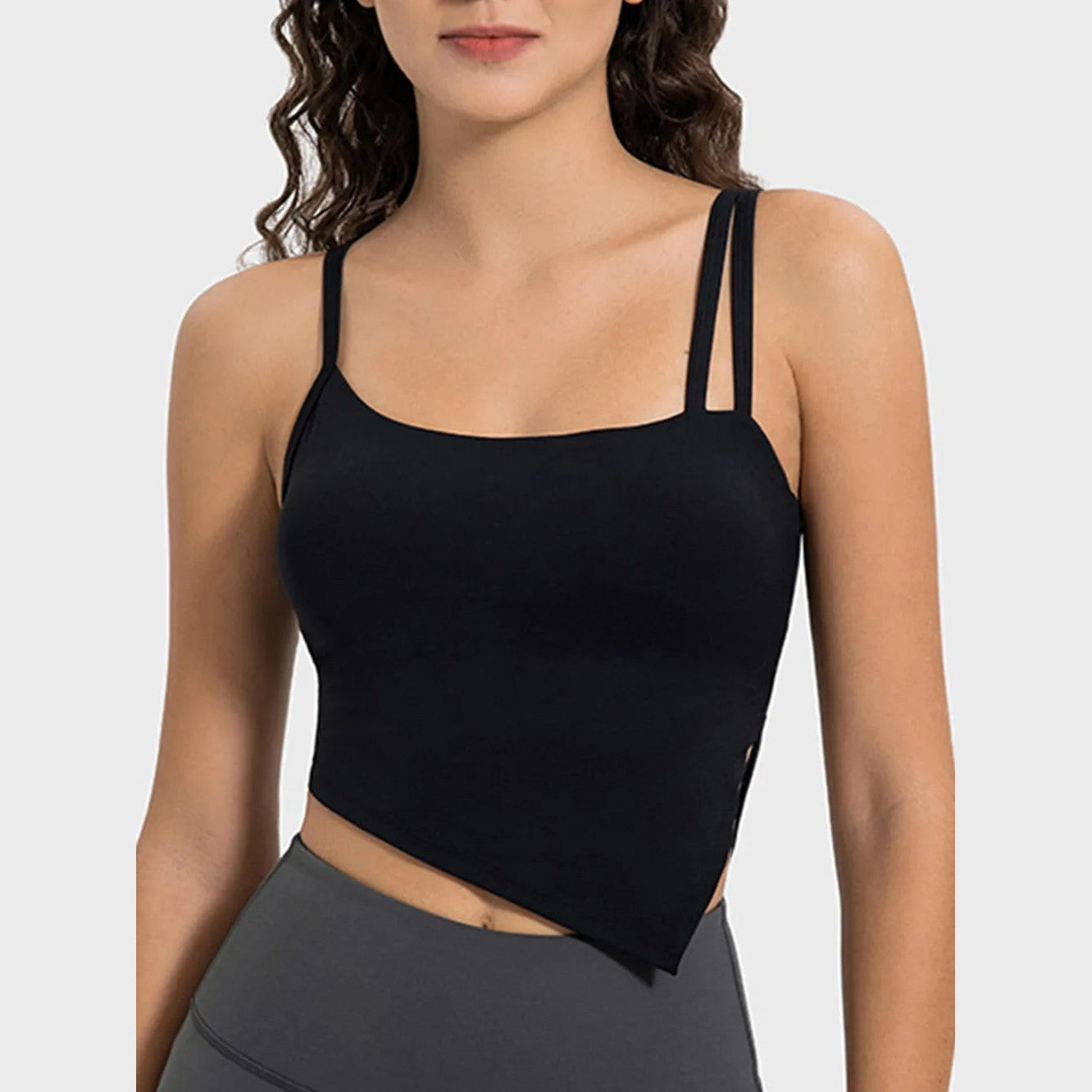 Asymmetrisches Neckholder-Top mit Schlitz – Ansicht 9 – VYROX