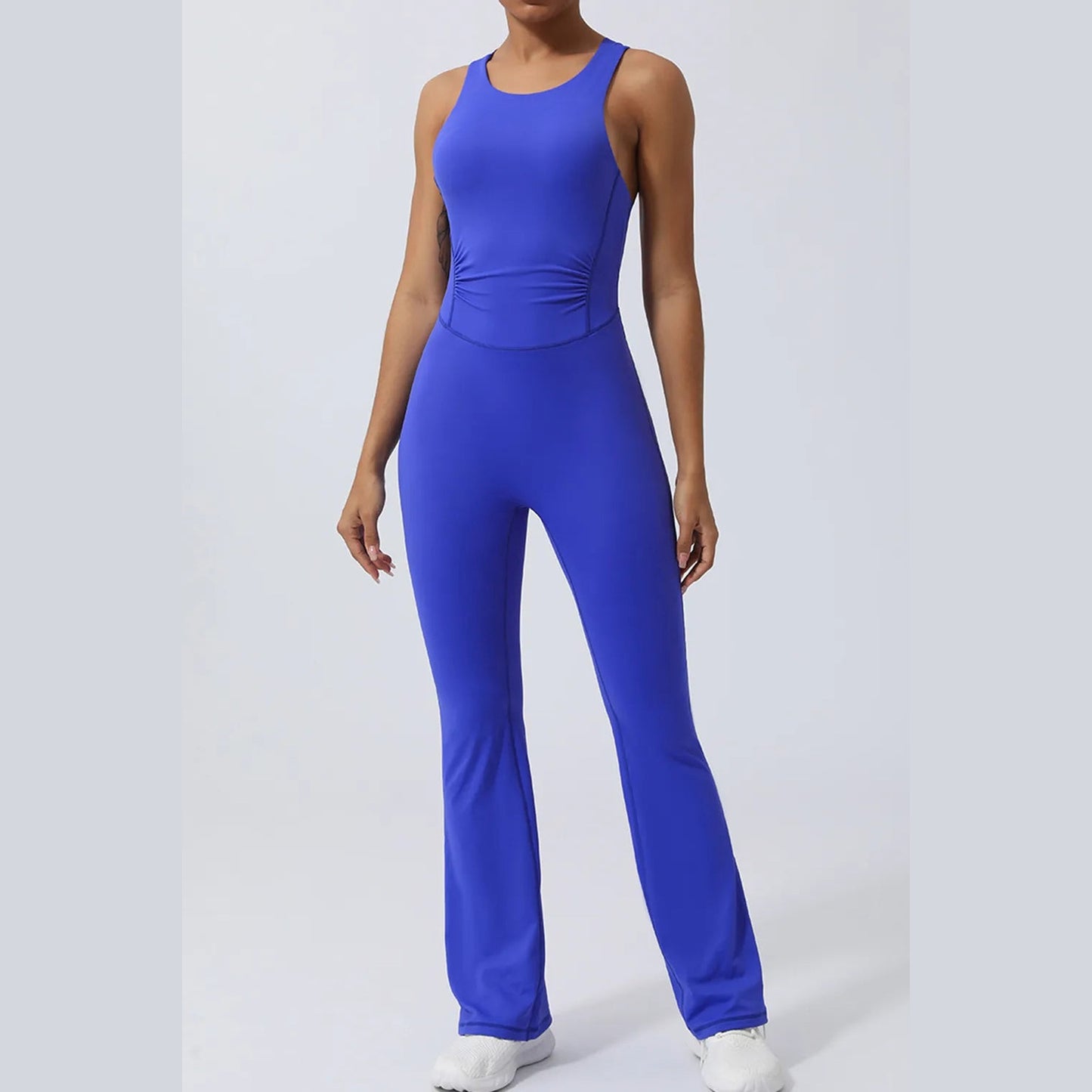 Ärmelloser Jumpsuit mit gekreuzten Trägern – VYROX Fitnesswear
