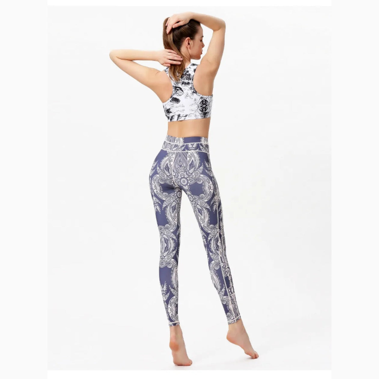 Bedruckte, hochgeschnittene Sportleggings – Ansicht 14 – VYROX