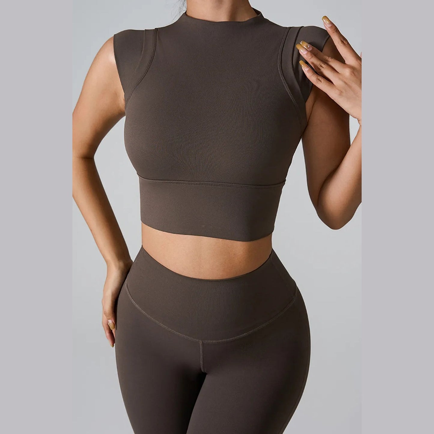 Aktives Tanktop mit Stehkragen – Ansicht 4 – VYROX