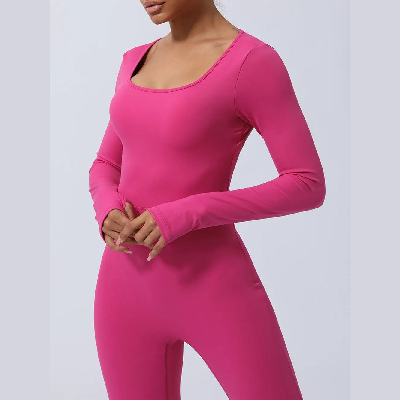 Rückenfreier Langarm-Jumpsuit – Ansicht 16 – VYROX