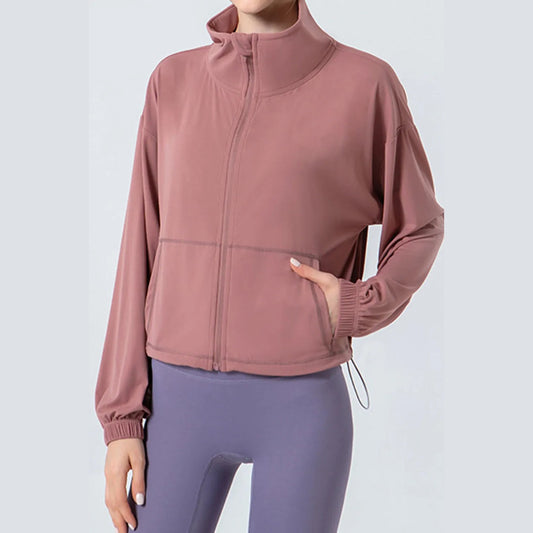 Zip-Up Active Jacket mit Kordelzug – VYROX Fitnesswear