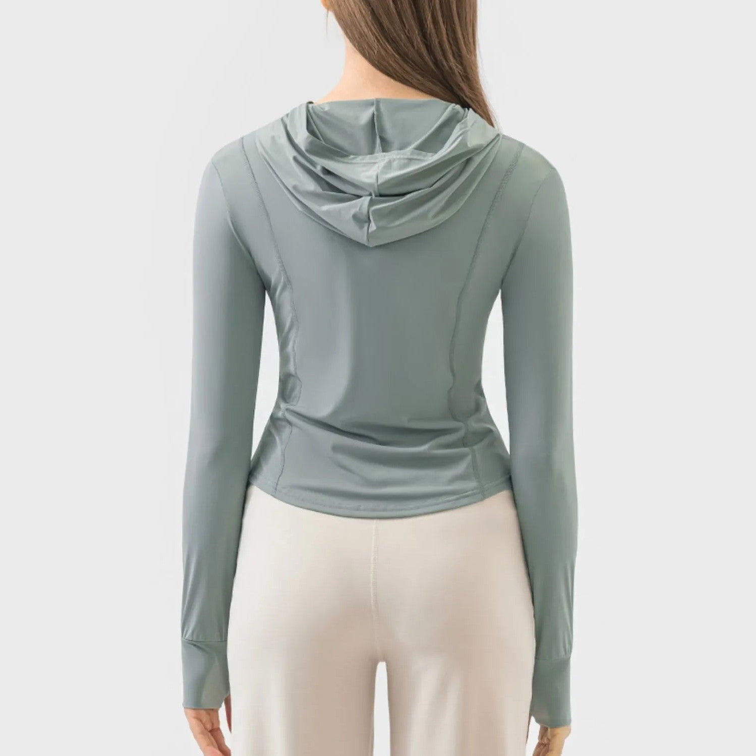 Aktivjacke mit Kapuze und Reißverschluss Detailansicht – VYROX