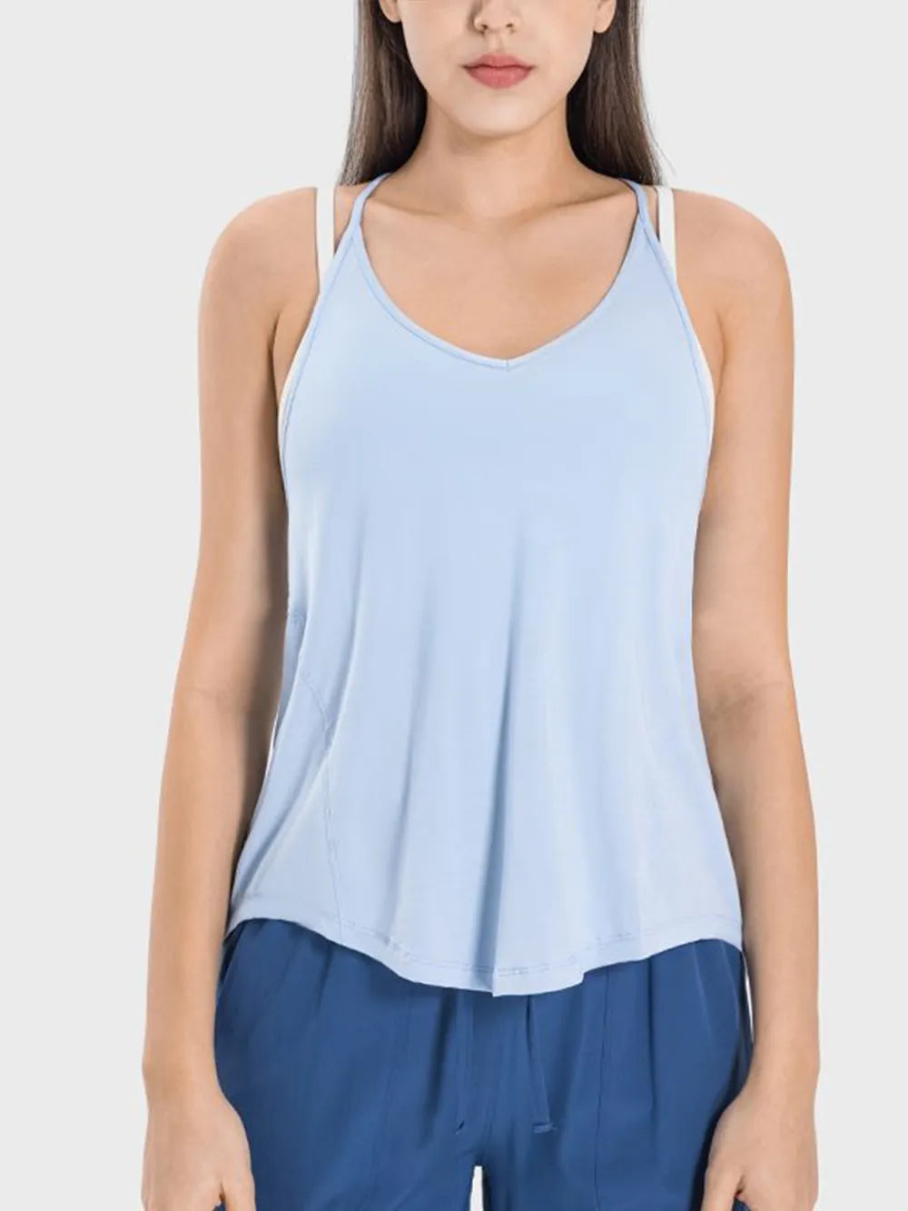 Slit Spaghetti Strap Active Cami – Ansicht 4 – VYROX