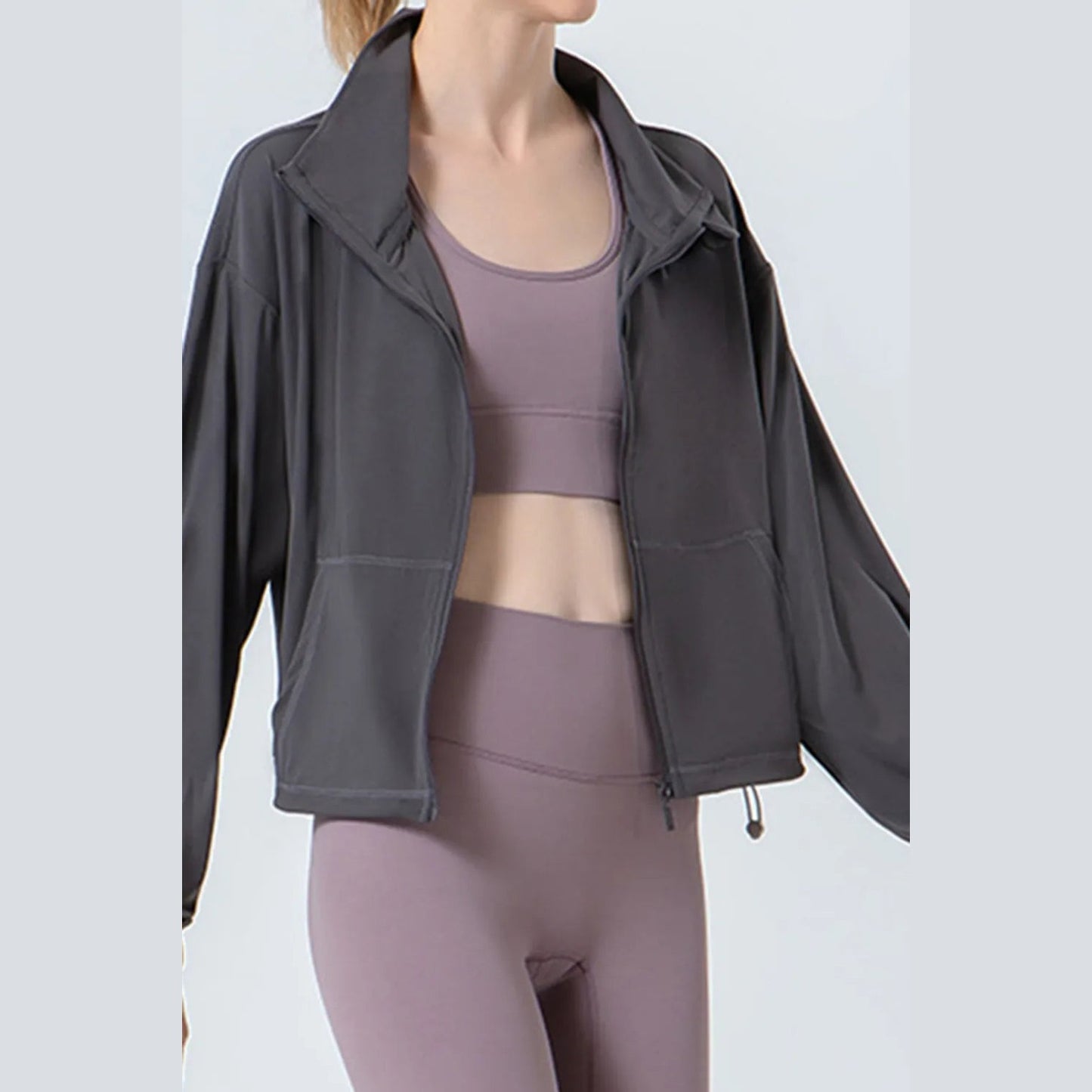 Zip-Up Active Jacket mit Kordelzug – Ansicht 10 – VYROX