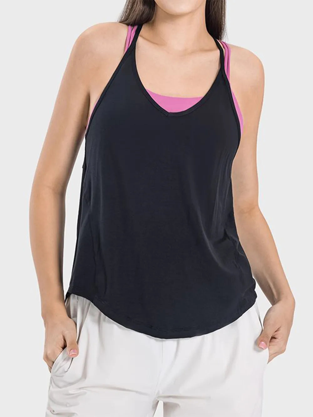 Slit Spaghetti Strap Active Cami – VYROX Fitnesswear