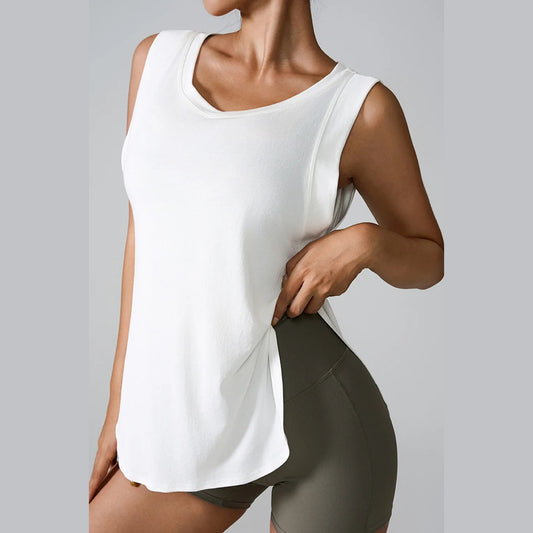 Tanktop mit geschlitztem Rundhalsausschnitt – VYROX Fitnesswear