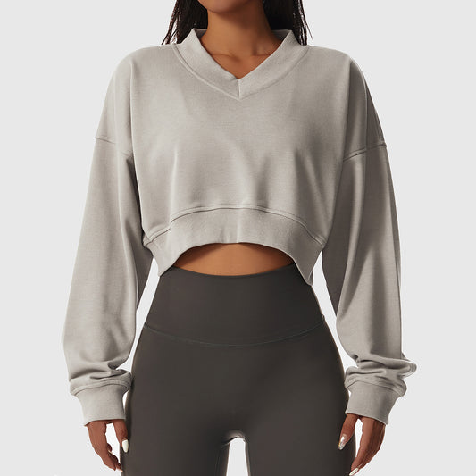 Loose Sports Sweater mit V-Ausschnitt – VYROX Fitnesswear