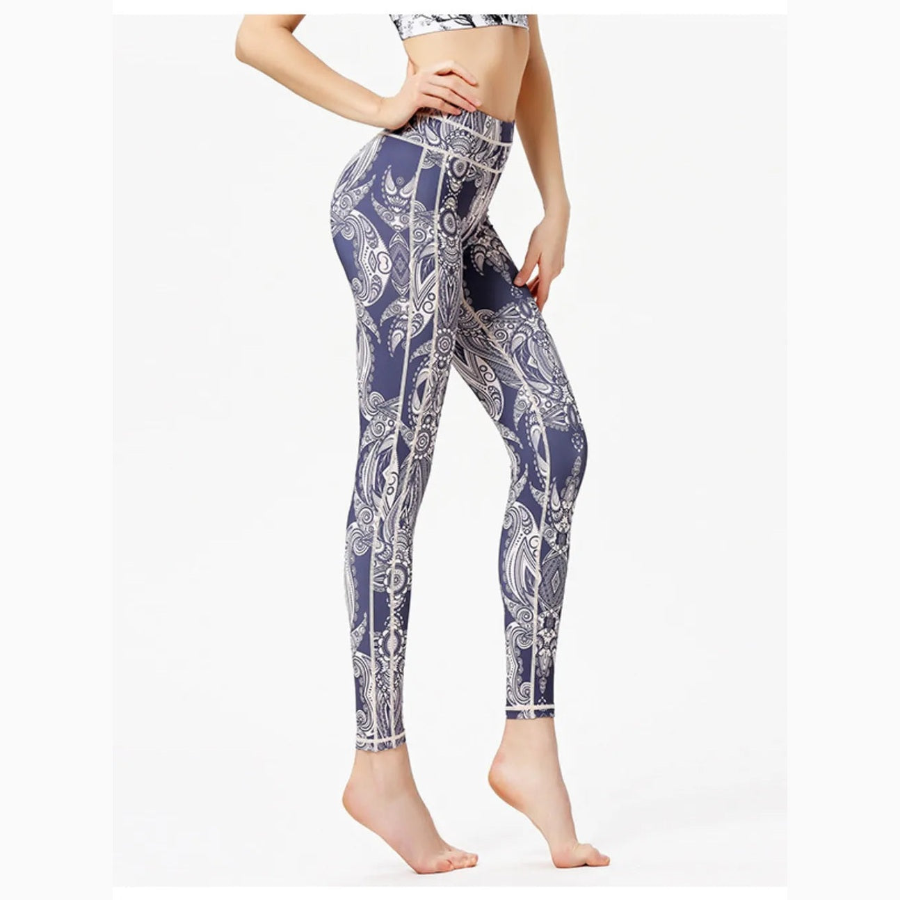 Bedruckte, hochgeschnittene Sportleggings – Ansicht 13 – VYROX