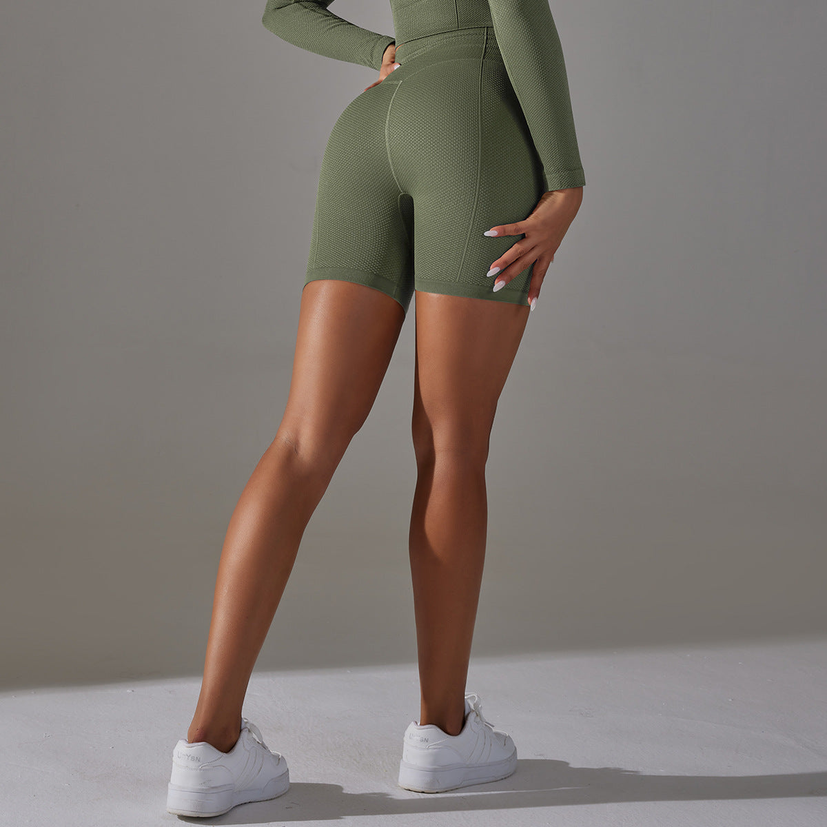 Seamless Jacquard Yoga Shorts – Ansicht 4 – VYROX