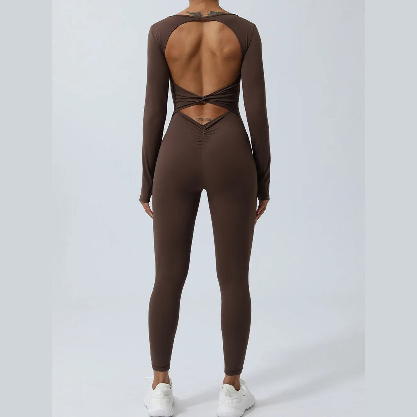 Rückenfreier Langarm-Jumpsuit – Ansicht 7 – VYROX