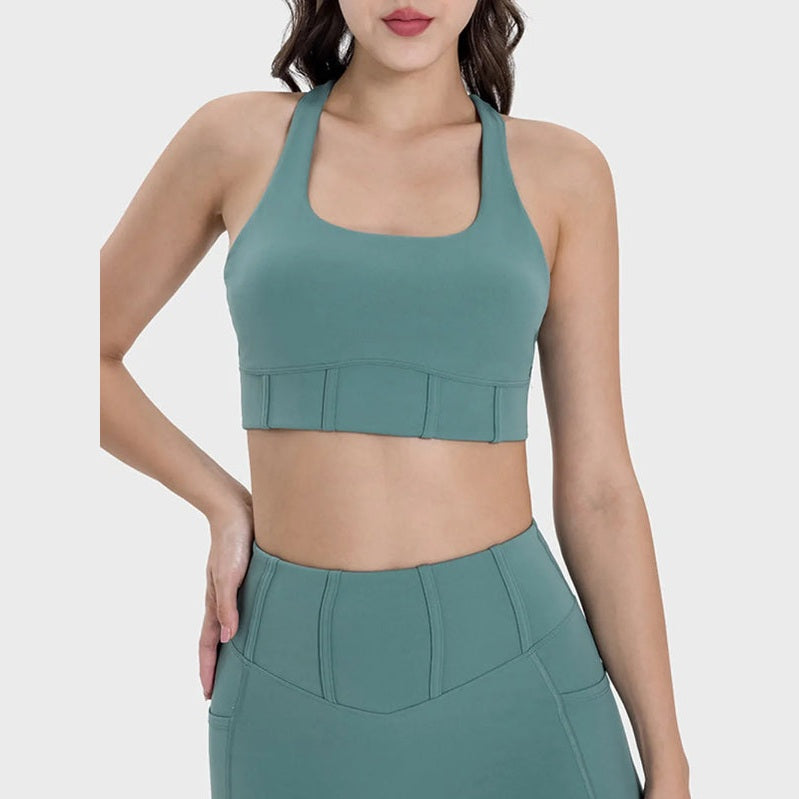 Aktives Tanktop mit quadratischem Ausschnitt und breiten Trägern – Ansicht 8 – VYROX