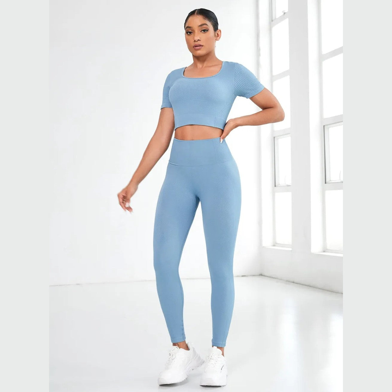 Active Set – Rundhals Top & High-Waist Leggings – Ansicht 5 – VYROX