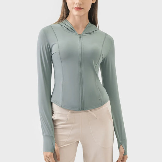 Aktivjacke mit Kapuze und Reißverschluss – VYROX Fitnesswear