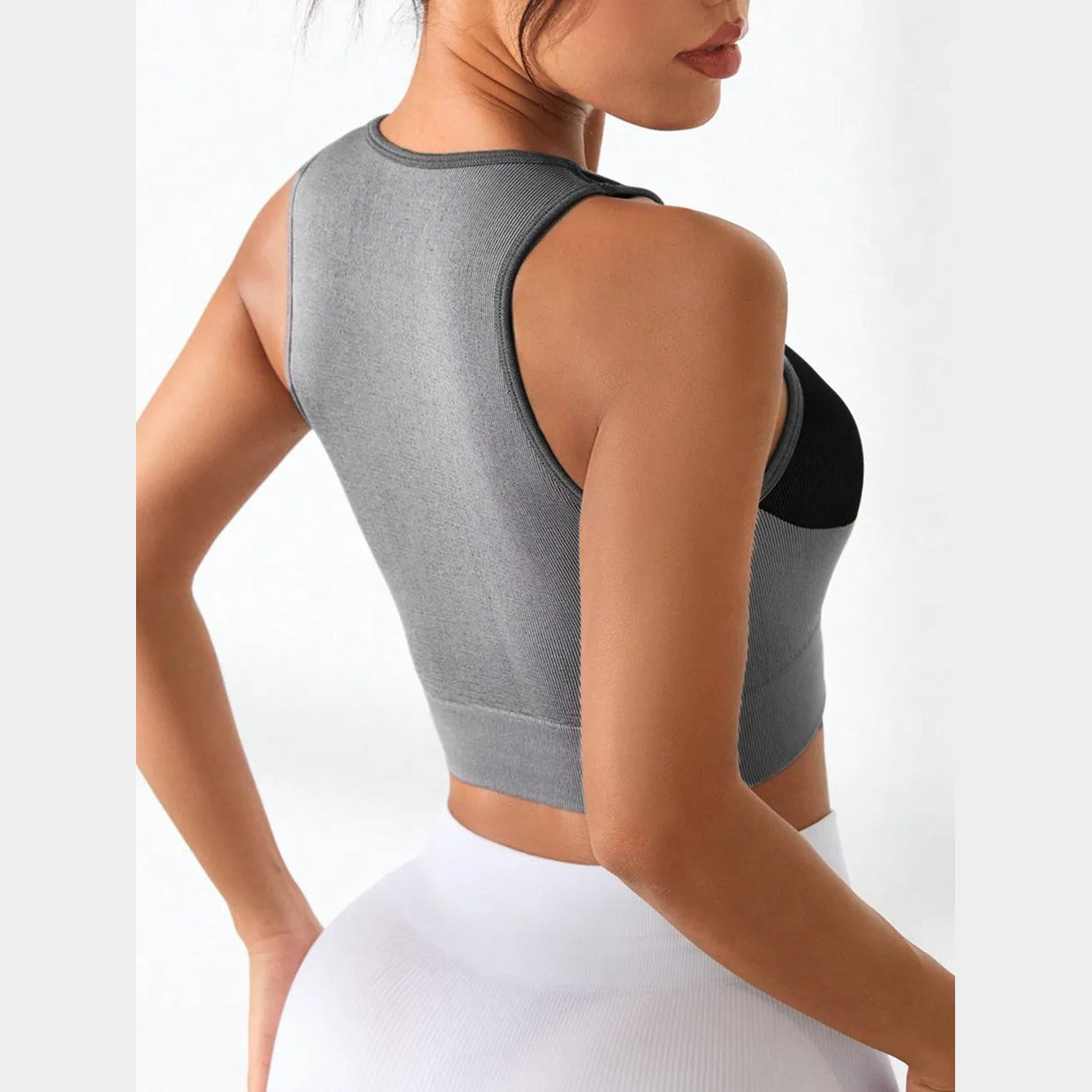Round Neck Active Tank Detailansicht – VYROX