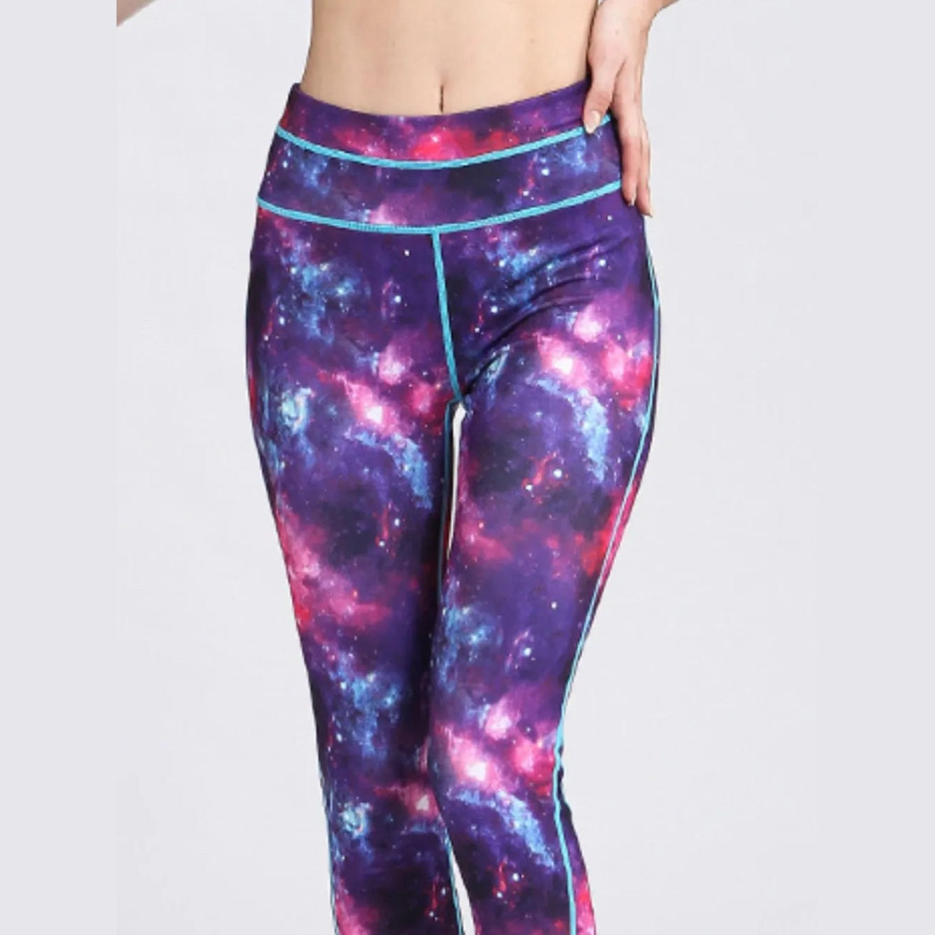 Bedruckte, hochgeschnittene Sportleggings Produktbild – VYROX