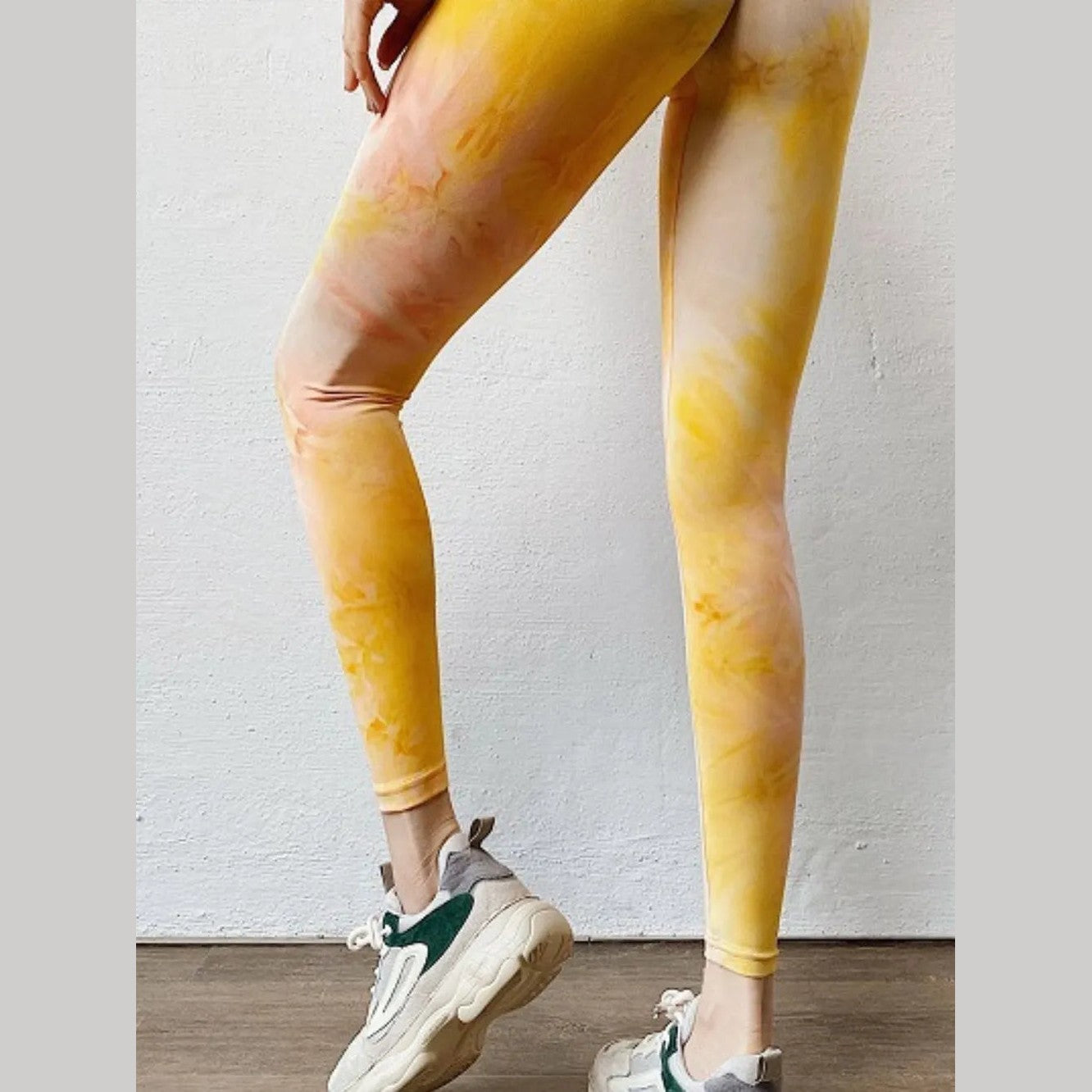 Leggings mit hohem Bund im Batik-Look – Ansicht 6 – VYROX