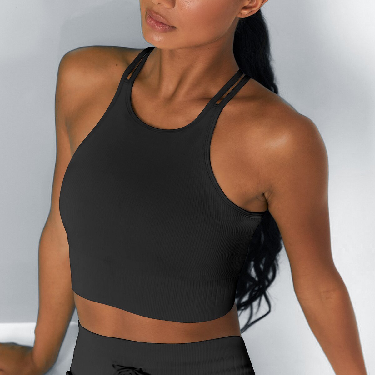 Sleeveless Running Crop Top Produktbild – VYROX