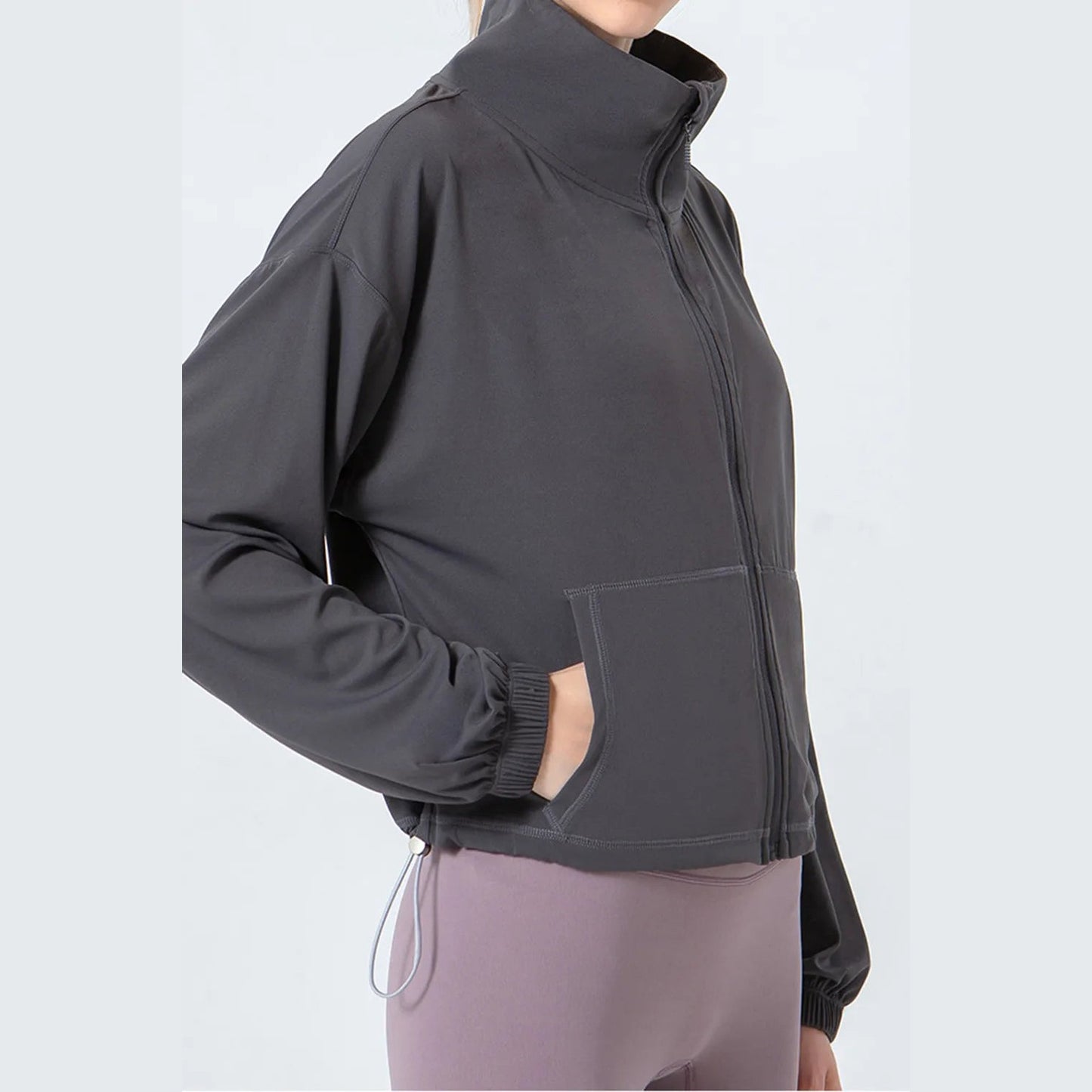 Zip-Up Active Jacket mit Kordelzug – Ansicht 12 – VYROX