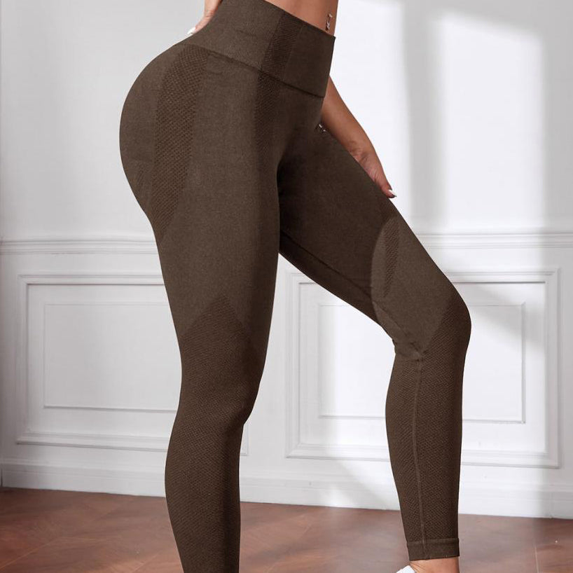 Pfirsichfarbene, hüfthebende High-Waist-Hose – Ansicht 4 – VYROX