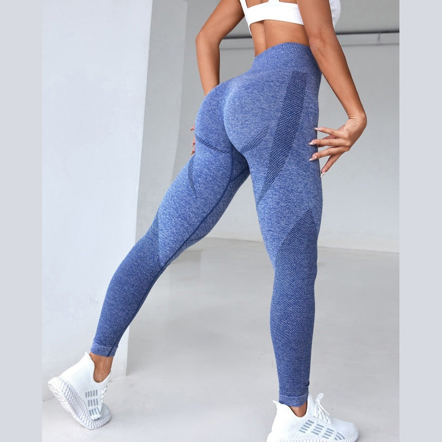 Pfirsichfarbene, hüfthebende High-Waist-Hose – VYROX Fitnesswear