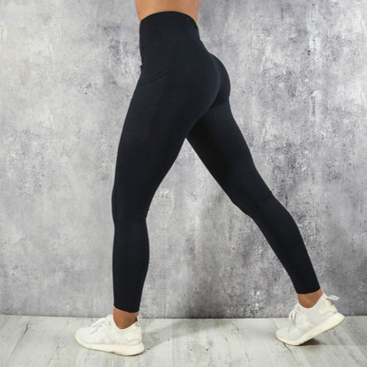 High-Waist Sport-Leggings mit Seitentaschen – Ansicht 4 – VYROX