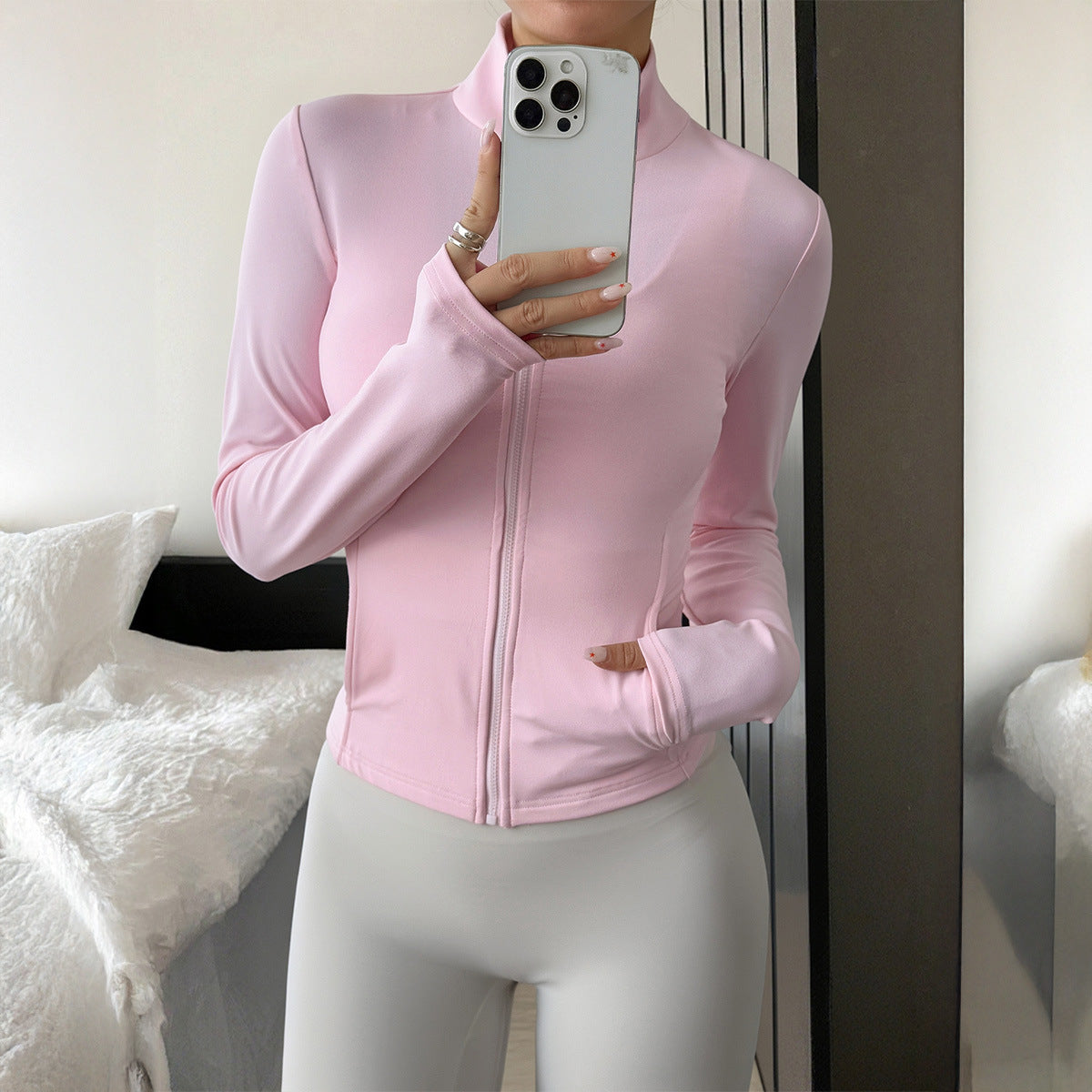 Casual Yoga Long Sleeve Top Jacket Detailansicht – VYROX