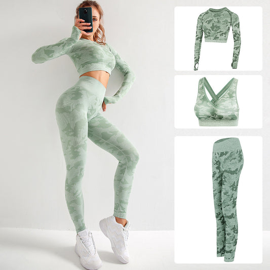 Camouflage 3-Piece Fitness Set – VYROX Fitnesswear
