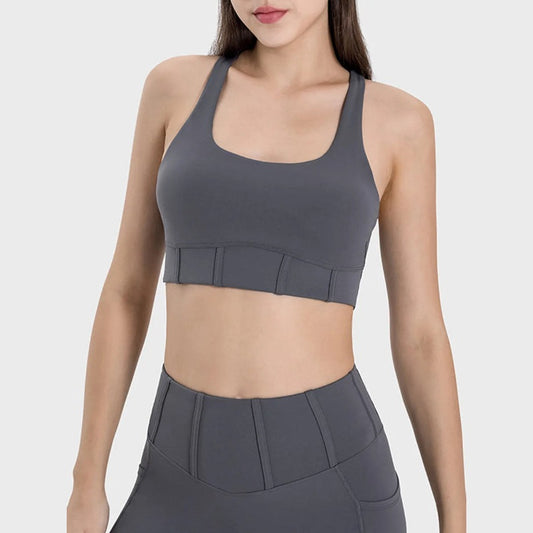 Aktives Tanktop mit quadratischem Ausschnitt und breiten Trägern – VYROX Fitnesswear