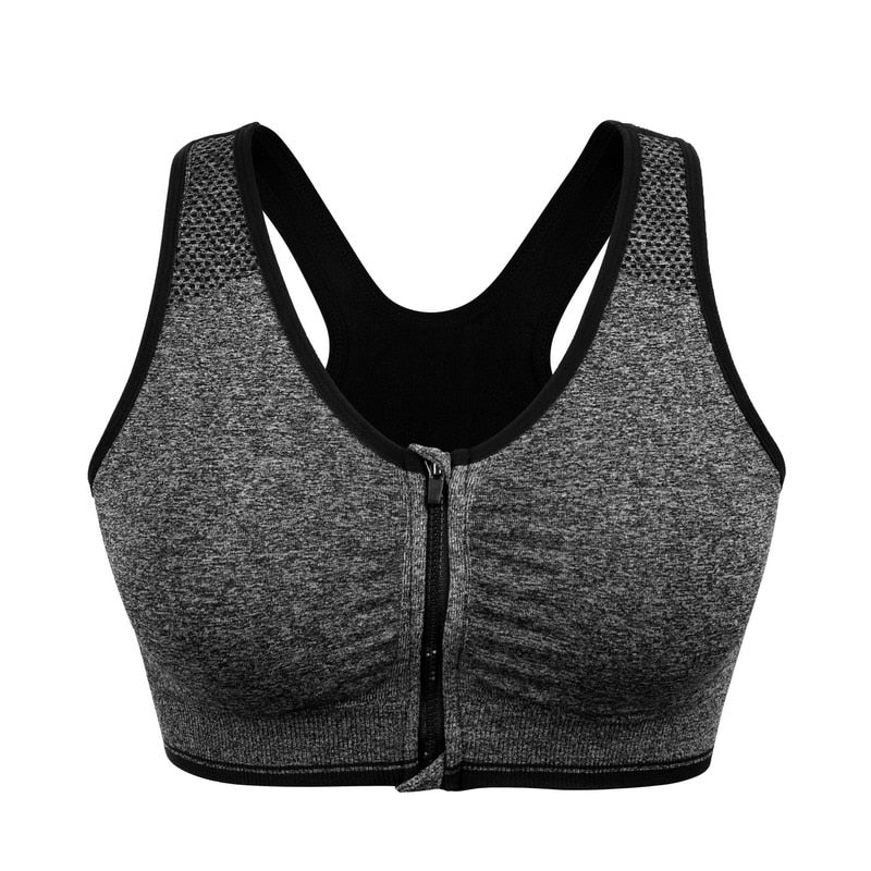 Zipper Push-Up Sports Bra Produktbild – VYROX
