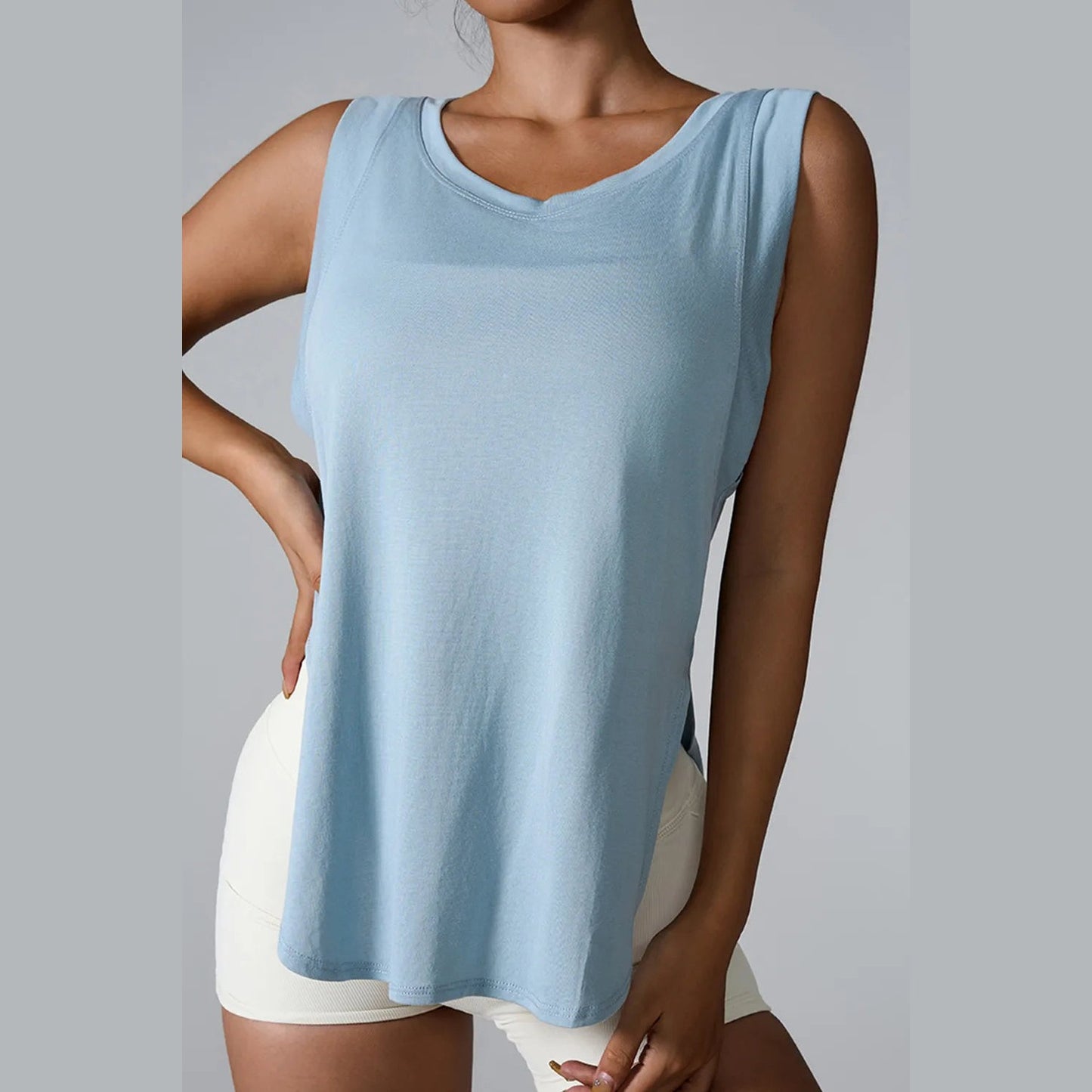 Tanktop mit geschlitztem Rundhalsausschnitt – Ansicht 11 – VYROX