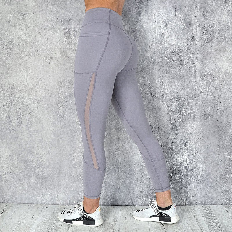 High-Waist Mesh Sport Leggings mit Taschen – Ansicht 5 – VYROX