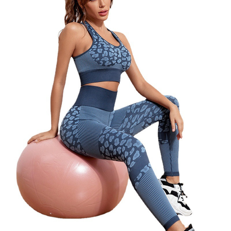 Leopard Peach Seamless Yoga Set – VYROX Fitnesswear