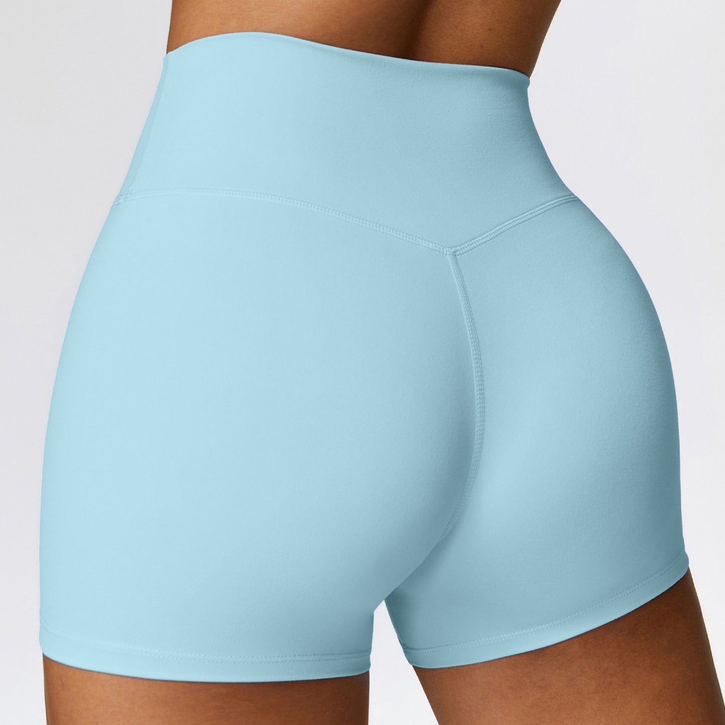 High-Waist Yoga Shorts Detailansicht – VYROX