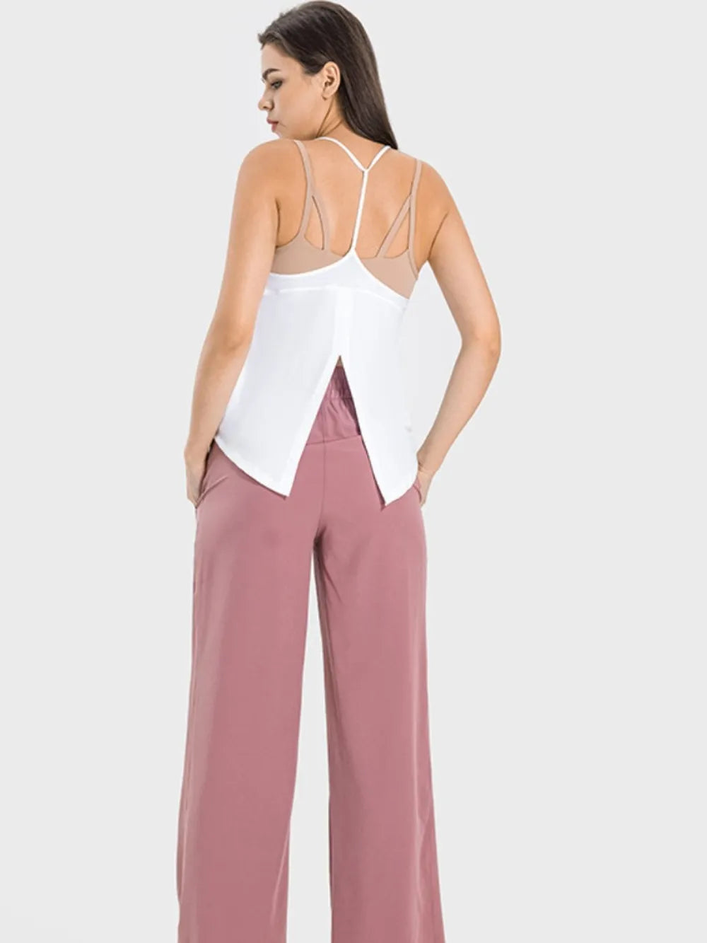 Slit Spaghetti Strap Active Cami – Ansicht 12 – VYROX