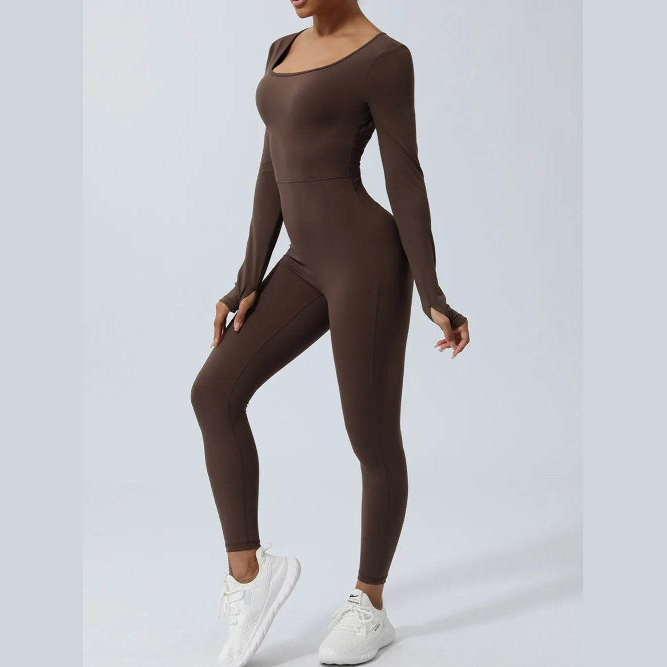 Rückenfreier Langarm-Jumpsuit – Ansicht 6 – VYROX